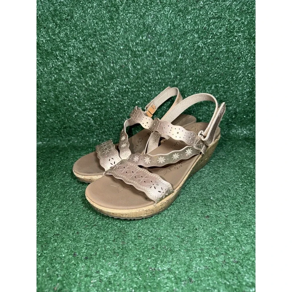Skechers Sandals Womens Size‎ 5 Cali Beverlee Cherished Aura Wedge Brown Slip On